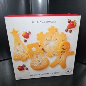 WIlliams Sonoma pancake mold Holiday Christmas Tree Gingerbread Snowman Snowflak